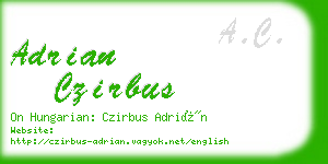 adrian czirbus business card